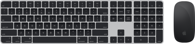 Apple Magic Keyboard met numeriek toetsenblok en Touch ID Qwerty + Mouse (2021) Zwart
