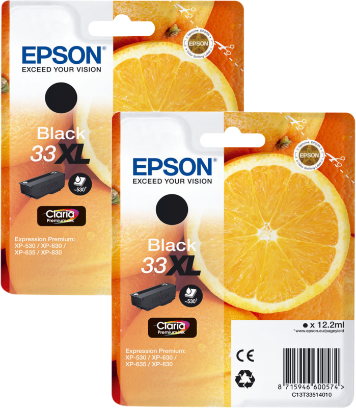 Epson 33XL Cartridge Zwart Duo Pack
