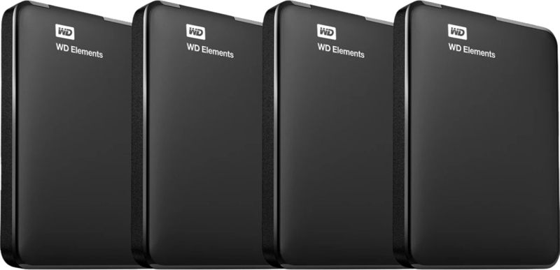 WD Elements Portable 1TB 4-Pack