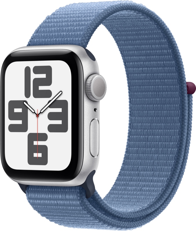 Apple Watch SE (2022) 40mm Zilver Aluminium Sport Loop