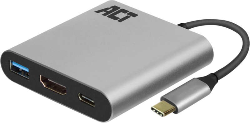 ACT USB-C naar USB en HDMI adapter met power delivery