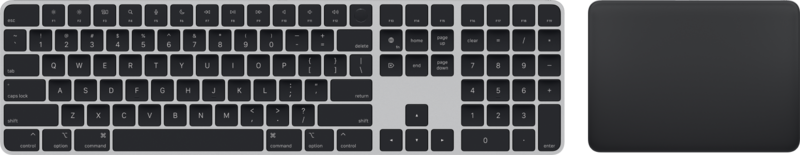 Apple Magic Keyboard met numeriek toetsenblok en Touch ID Qwerty + Trackpad (2021) Zwart