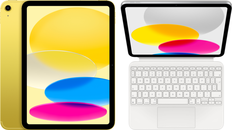 Apple iPad (2022) 10.9 inch 256GB Wifi + 5G Geel + Magic Keyboard Folio