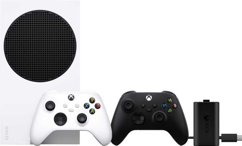 Xbox Series S + Wireless Controller Carbon Zwart + Play & Charge Kit