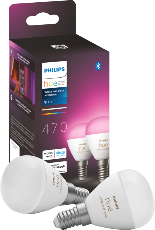 Philips Hue Luster kogellamp White and Color E14 2-pack