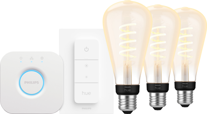 Philips Hue Filament White Ambiance Edison XL 3-Pack Startpakket