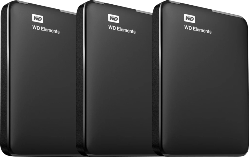 WD Elements Portable 5TB 3-Pack