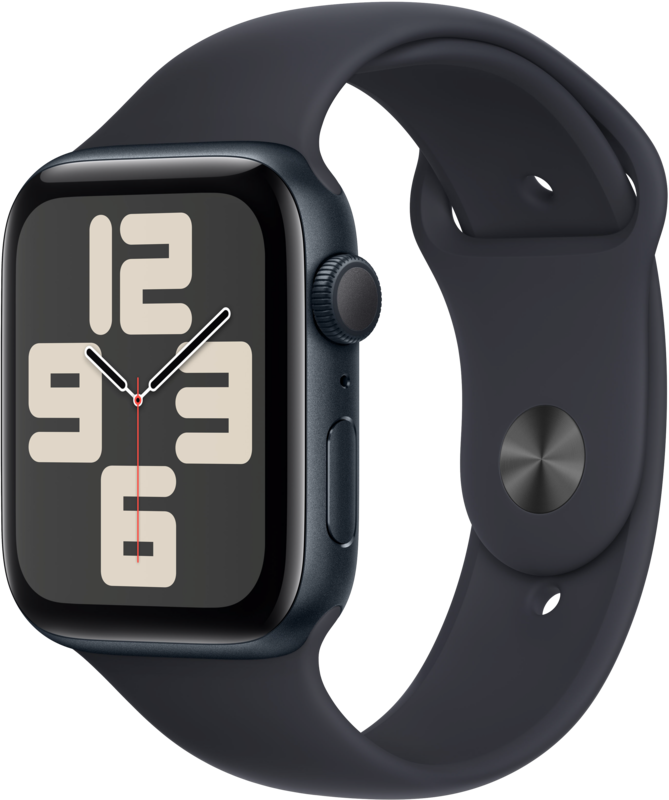Apple Watch SE (2022) 44mm Midnight Aluminium Sportband S/M