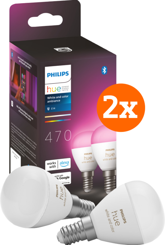 Philips Hue Luster kogellamp White and Color E14 4-pack