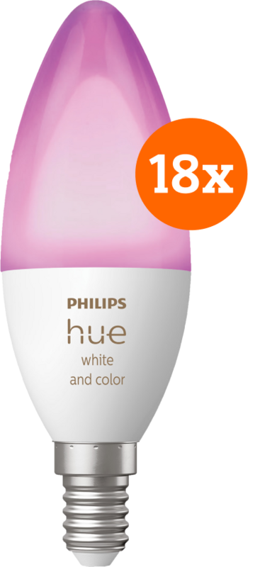 Philips Hue White and Color E14 18-Pack