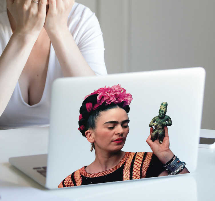 Laptop sticker Frida kahlo realistisch