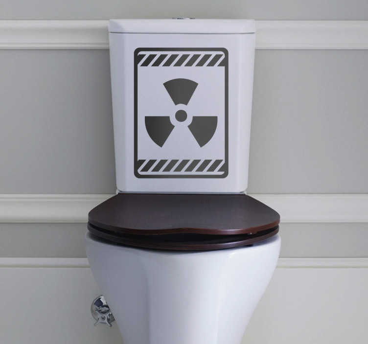 Sticker badkamer WC radioactiviteit