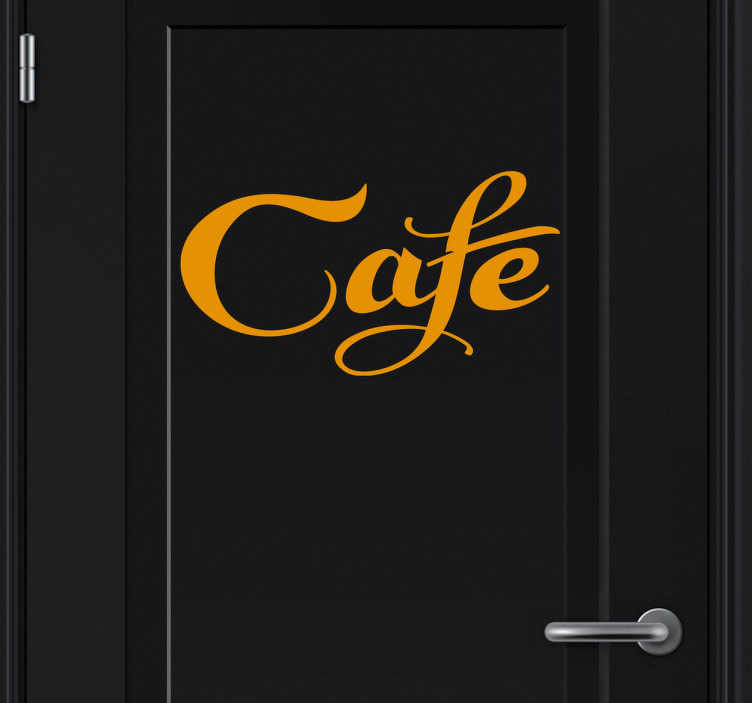 Sticker deur café