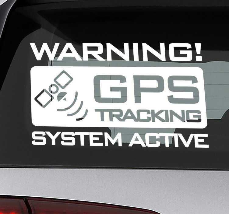 Gps tracking autoteken sticker
