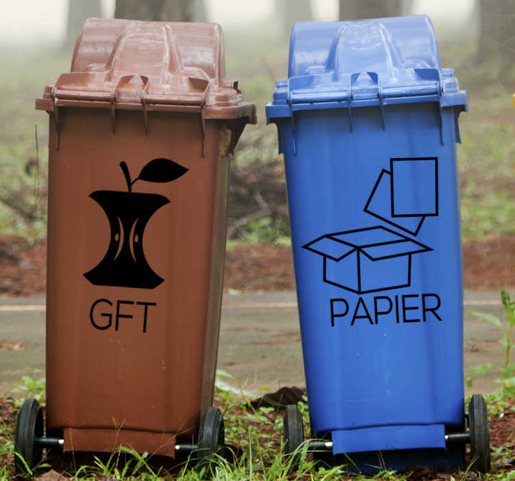Papier en afval zelfklevende sticker