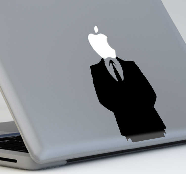 Sticker Man kostuum Apple Mac