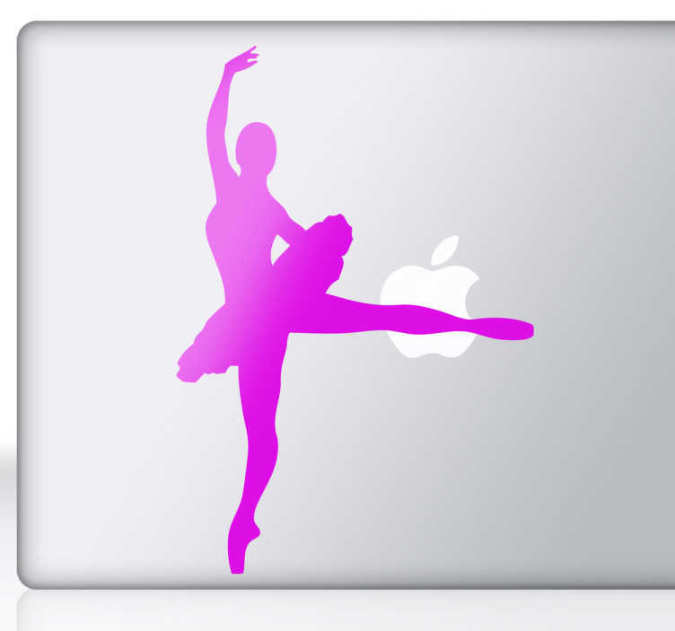 Sticker laptop ballerina