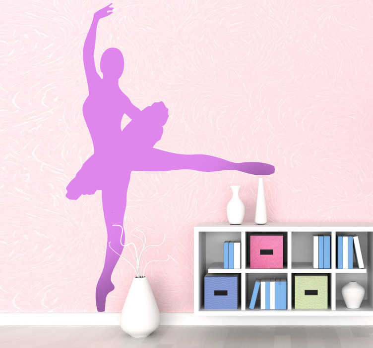 Sticker silhouette ballet ballerina