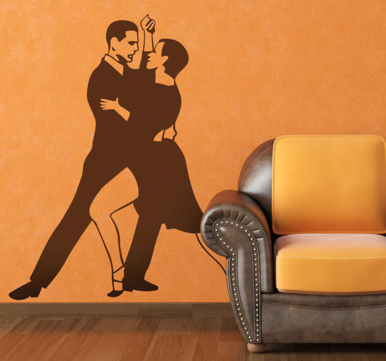 Sticker koppel danst tango