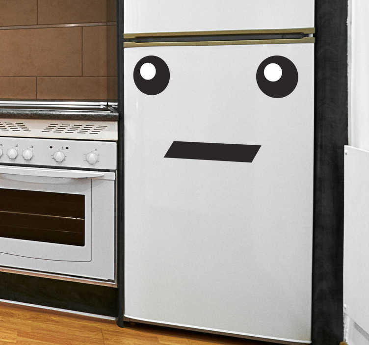 Emoticon gezichtje koelkast sticker
