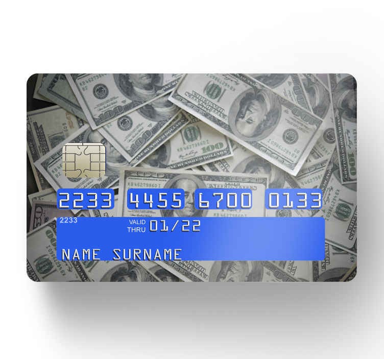 Decoratie stickers creditcard Rekening dollar geld