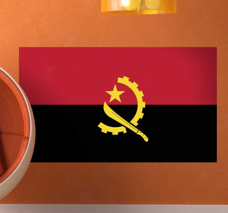 Muursticker vlag Angola