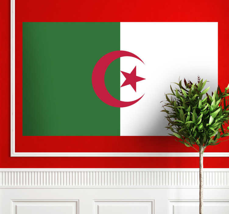 Muursticker vlag Algerije
