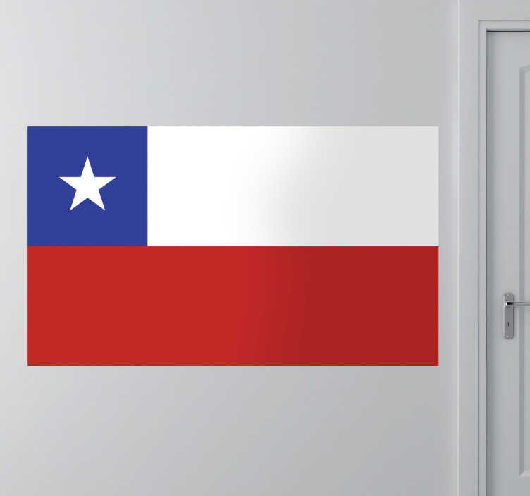 Muursticker vlag Chili