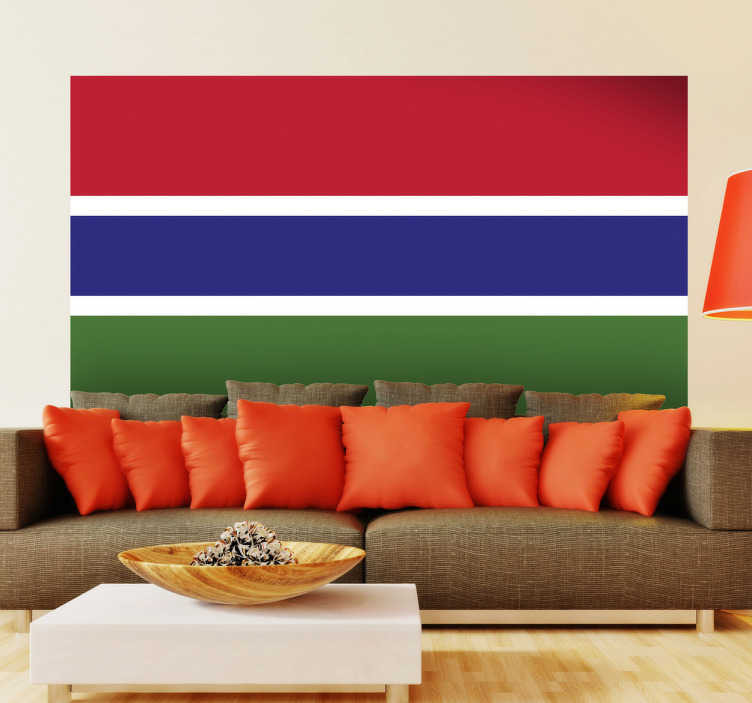Muursticker vlag Gambia