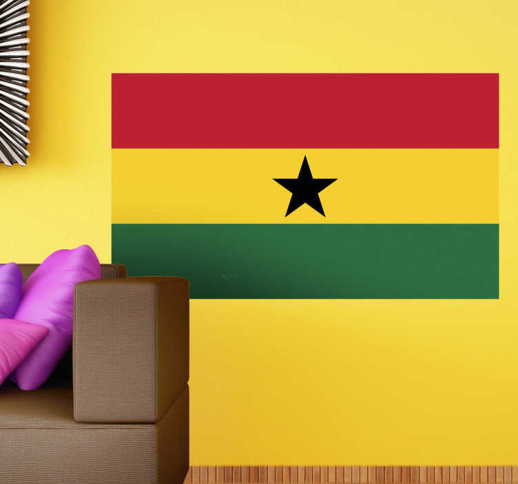 Muursticker vlag Ghana