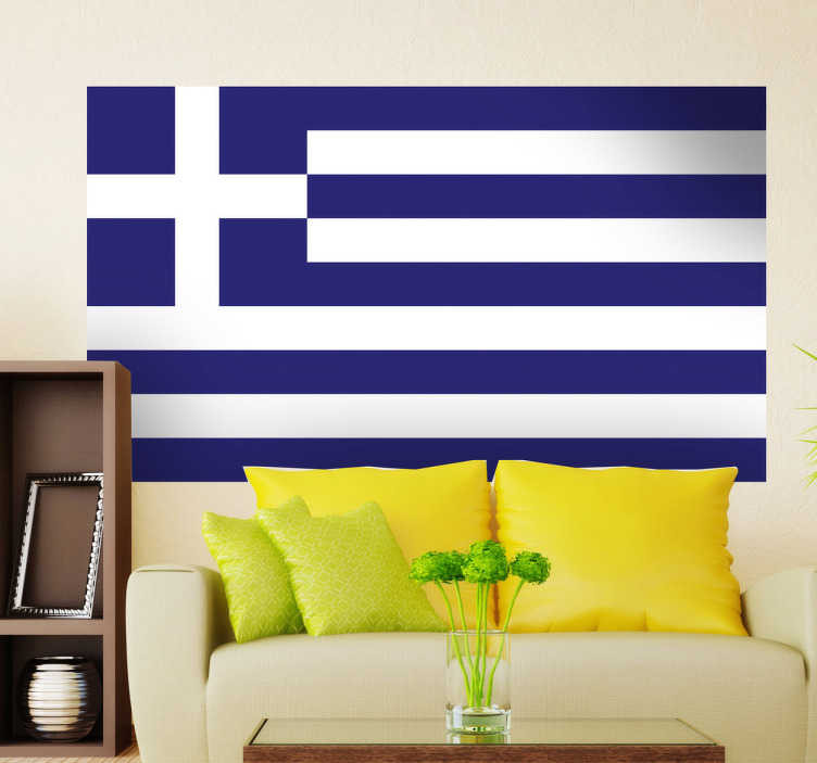 Muursticker vlag Griekenland