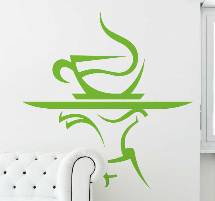 Sticker gastronomie koffie groen