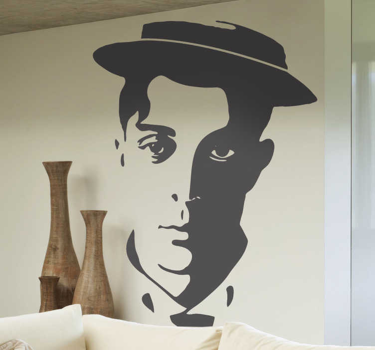 Sticker hoofd Buster Keaton