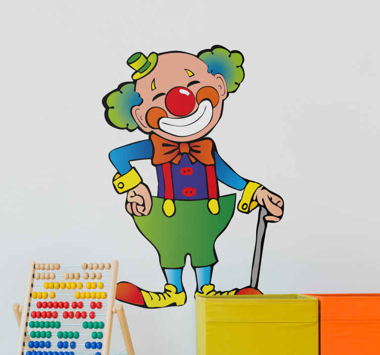 Sticker clown muur