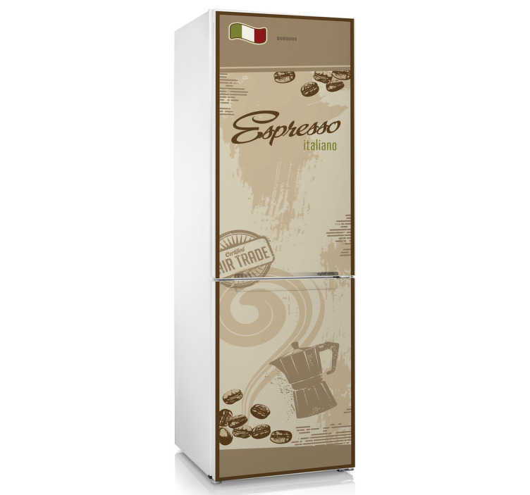 Italiaanse Espresso koffie koelkast sticker