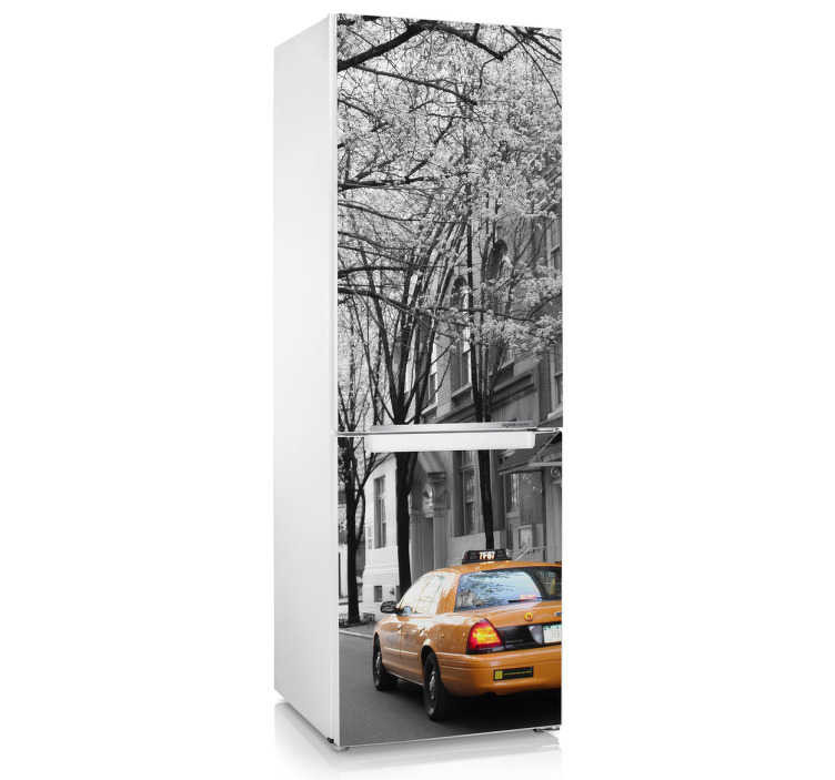 Sticker koelkast New York taxi