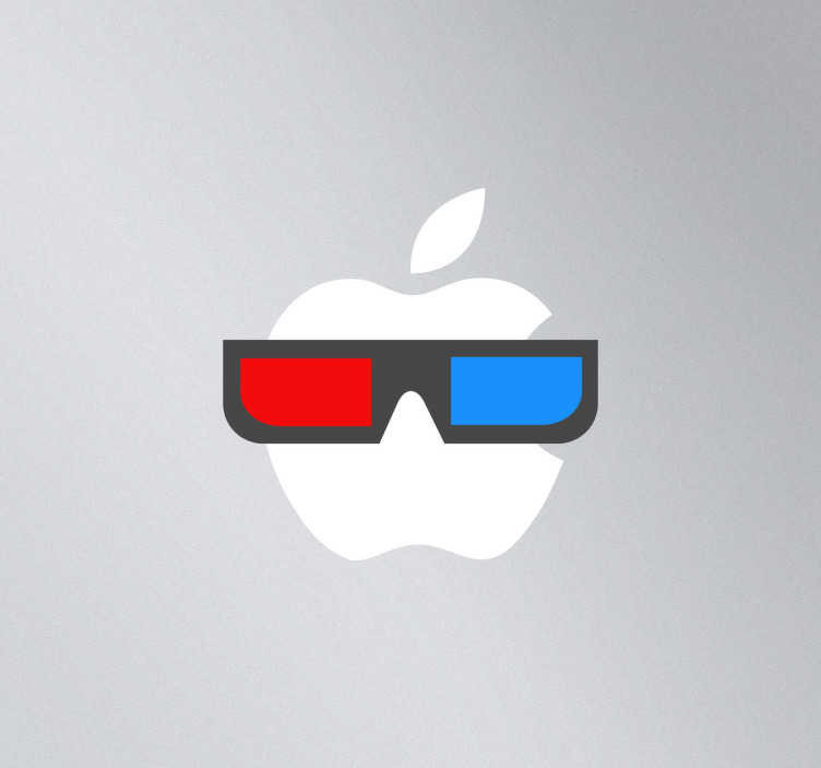 Sticker Apple MAC 3D bril