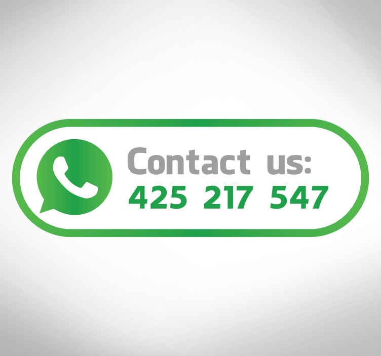 Bedrijfssticker Contact Us Whatsapp