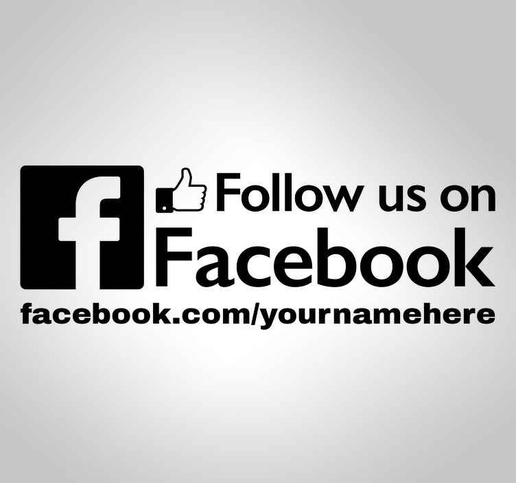 Sticker Facebook follow us