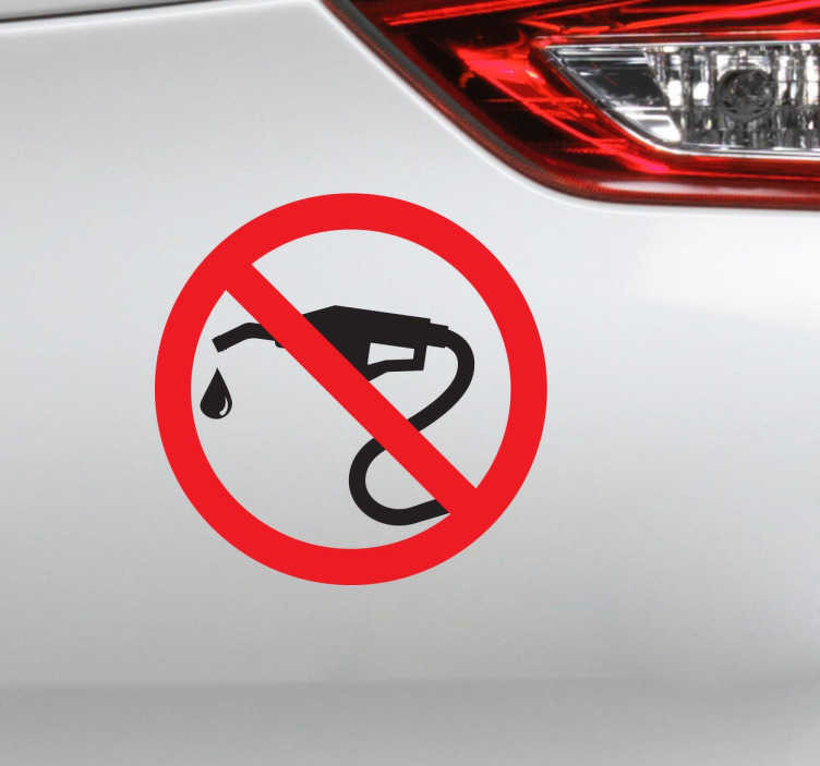 Geen Benzine Decoratie Sticker