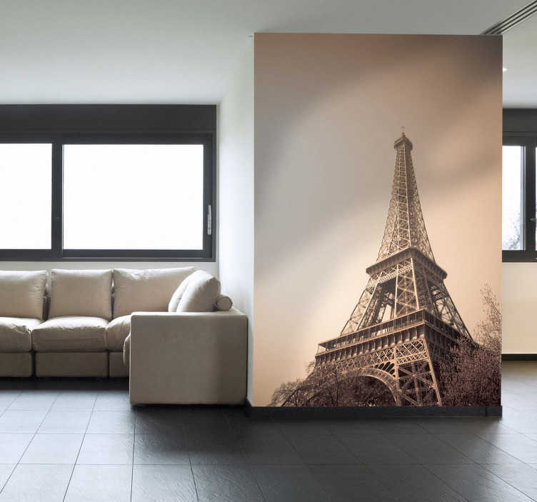 Sticker Eiffeltoren zwartwit