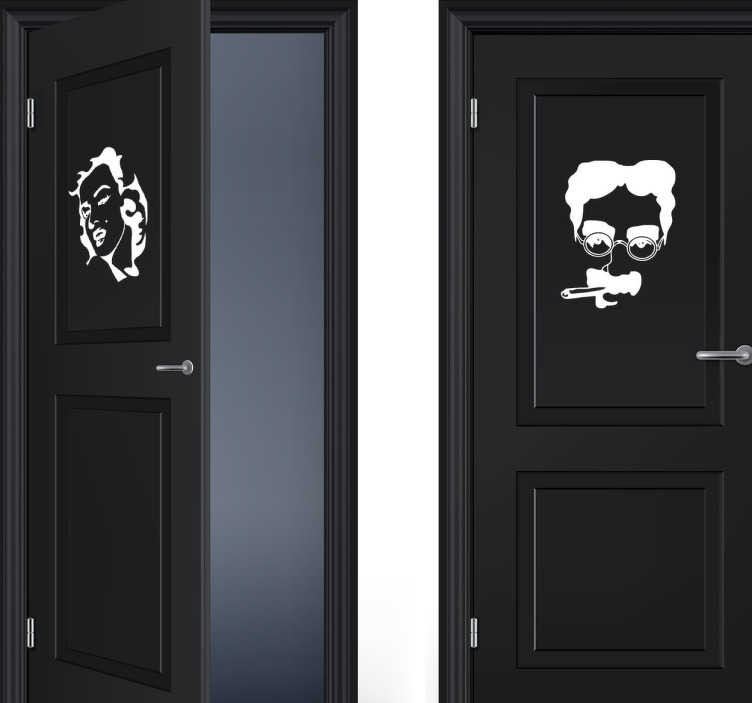 Marilyn & Groucho decoratie voor wc