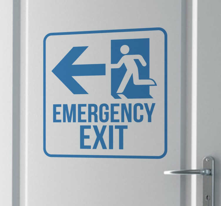 Emergency Exit nooduitgang sticker