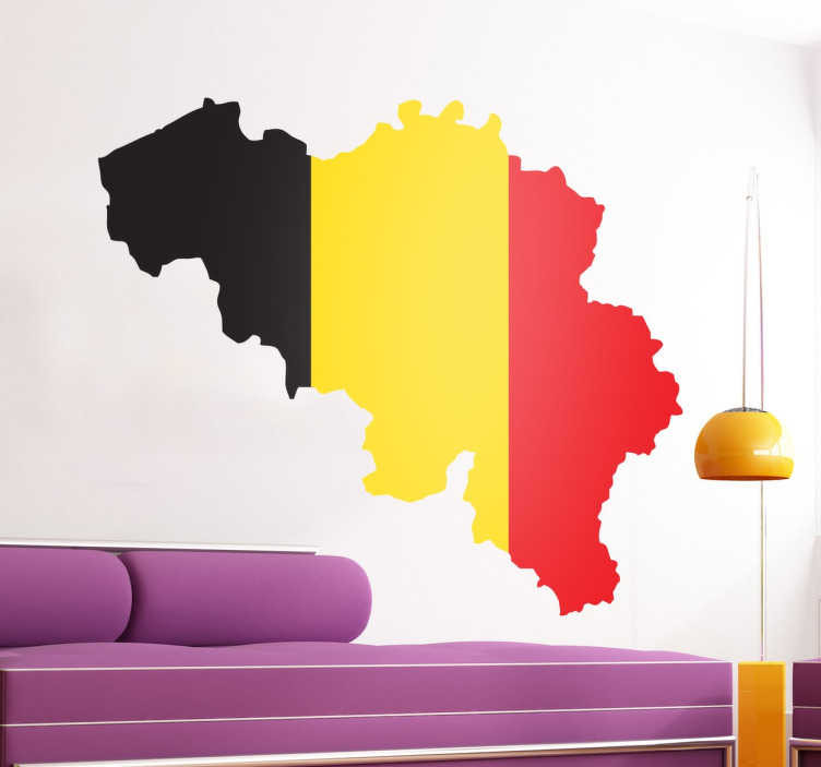 Belgische Vlag Muursticker