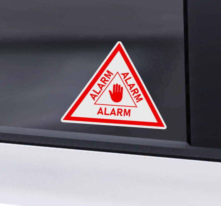 Autosticker beveiligings alarm