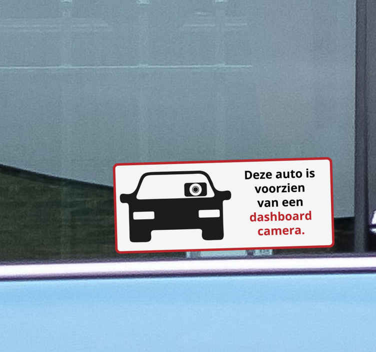 Sticker voor auto dashboard camera