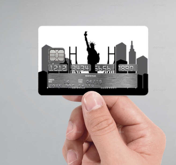 New York Credit Card Muursticker