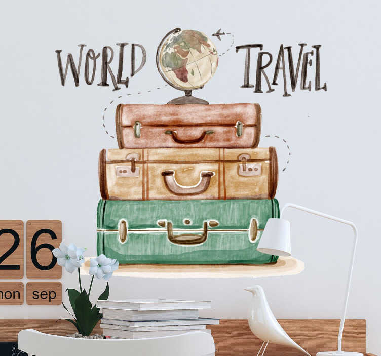 Decoratieve World Travel Muursticker