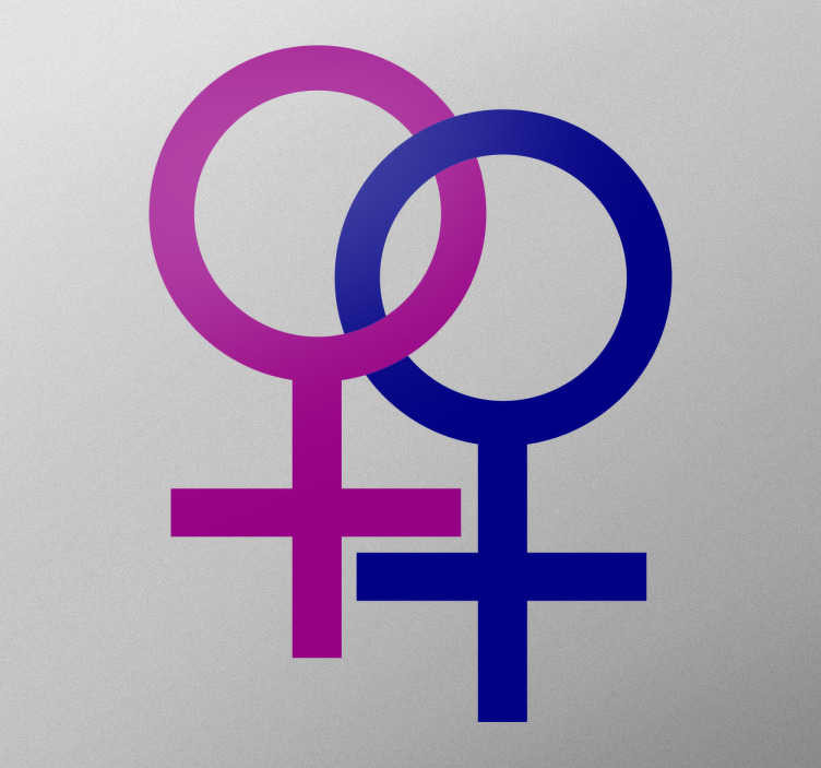 Muurstickers Gender Symbolen Lesbische Relatie