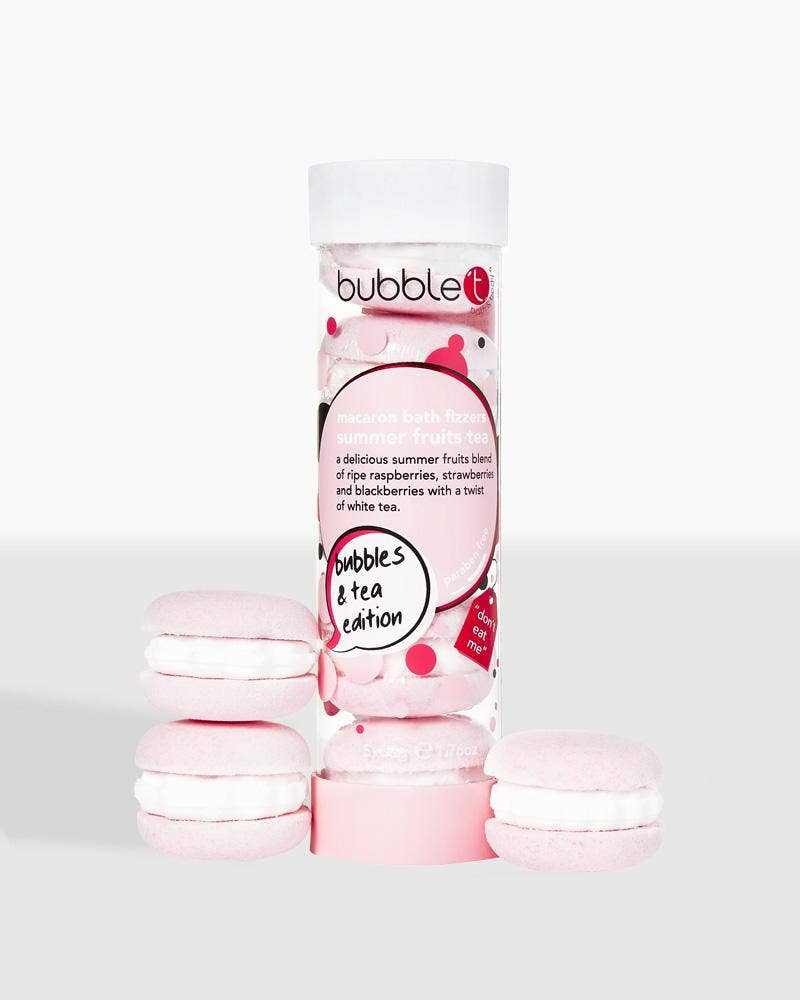 Bubble T Summer Fruits Tea Macaron Bath Bomb Fizzers